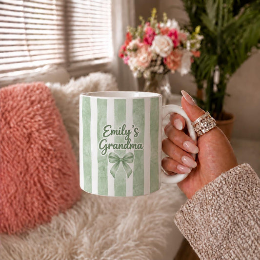 First Grandma Mug, Custom Grandma Gift, Grandmother Coffee Cup, Nana Coffee Cup, Grandchild Gift