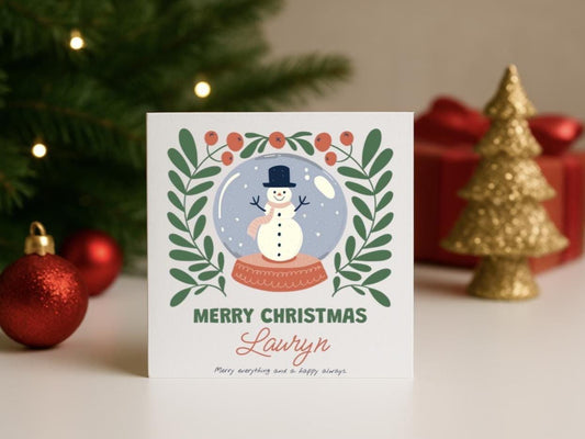 Merry Christmas gift card for boyfriend girlfriend her him wife husband Xmas card