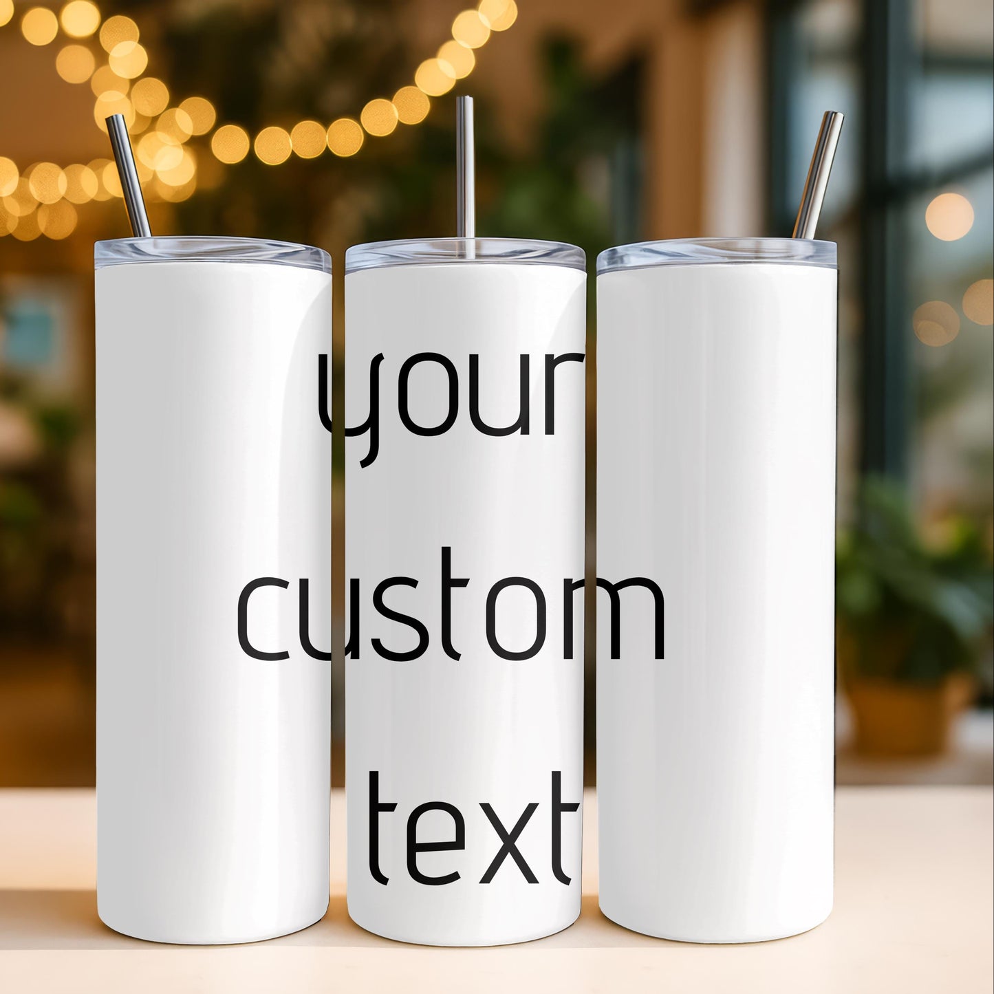 Custom 20oz Holiday Tumbler, Personalized Tumbler with Name, Girls Trip Gifts, Travel Mug for Women, Create Your Own Text Cup