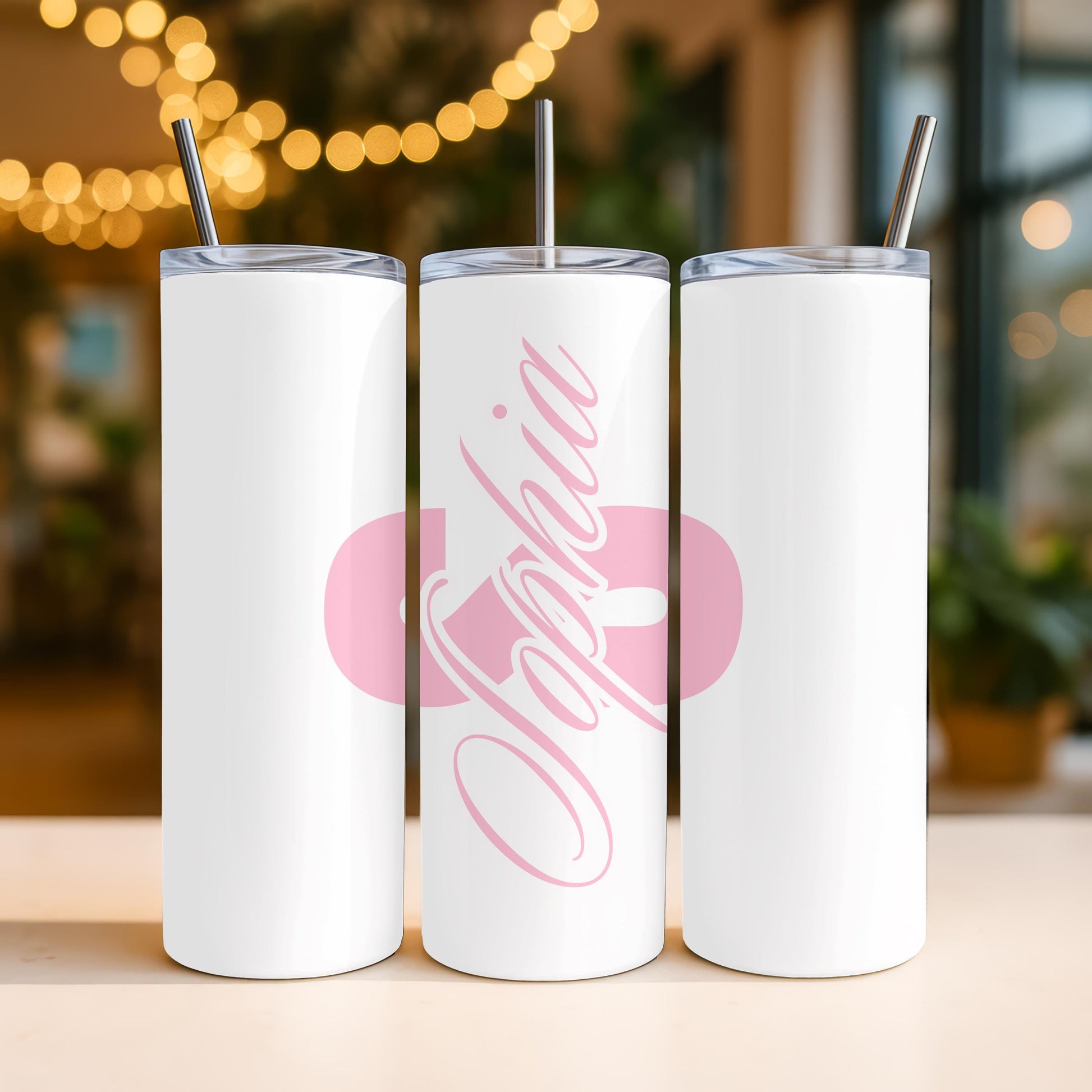 Personalized Custom Name: 20oz Tumbler, Travel Mug, Stainless Steel Cups, Insulated Bridesmaid Tumbler