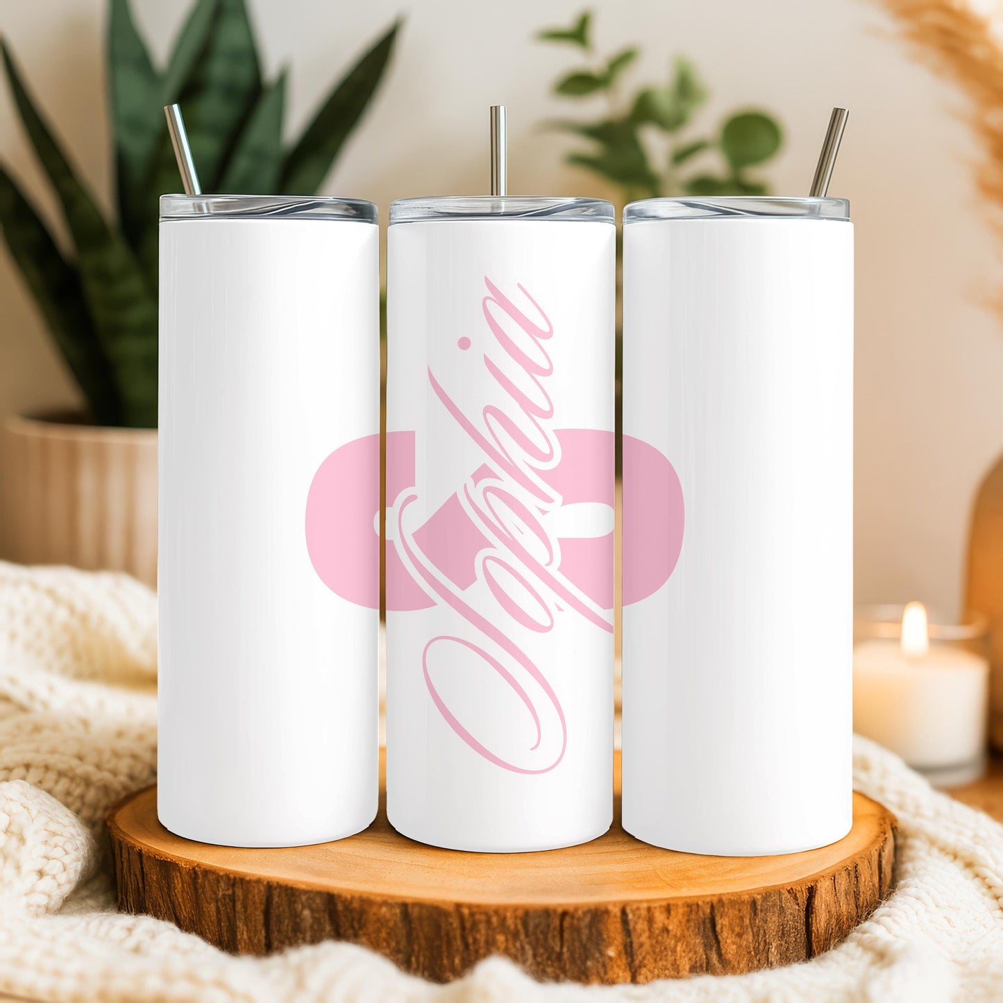 Personalized Custom Name: 20oz Tumbler, Travel Mug, Stainless Steel Cups, Insulated Bridesmaid Tumbler