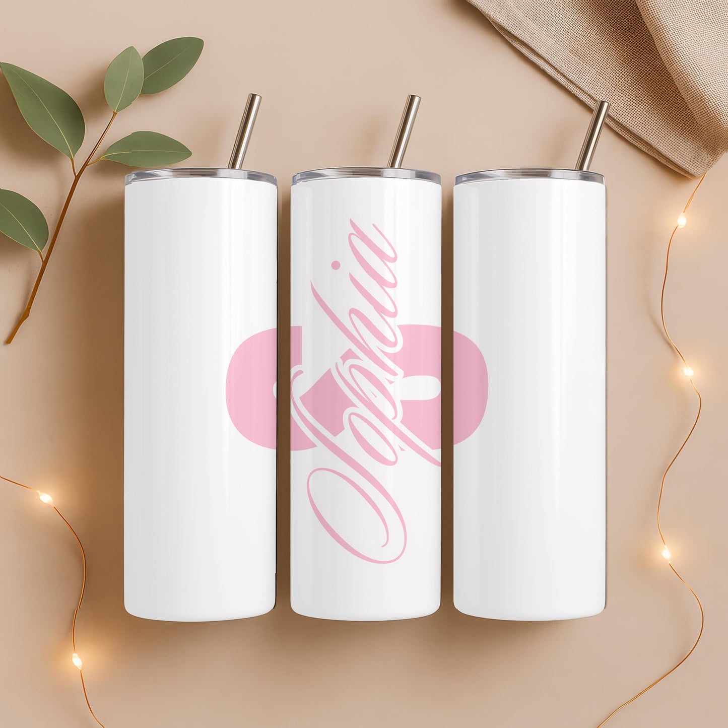 Personalized Custom Name: 20oz Tumbler, Travel Mug, Stainless Steel Cups, Insulated Bridesmaid Tumbler