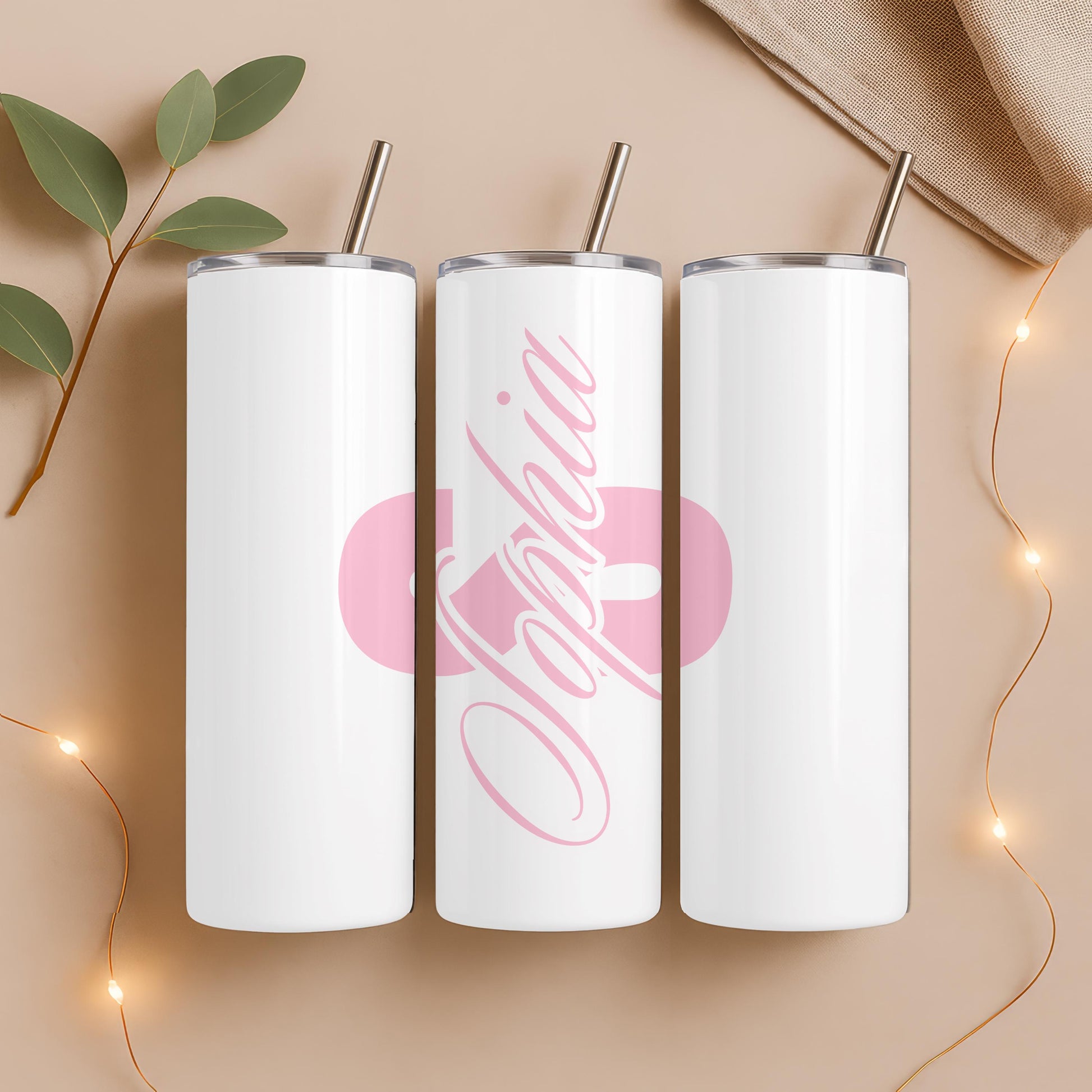 Personalized Custom Name: 20oz Tumbler, Travel Mug, Stainless Steel Cups, Insulated Bridesmaid Tumbler