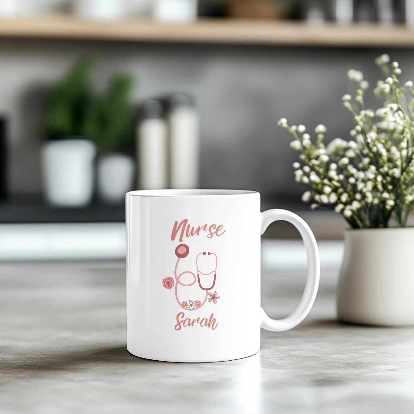 Personalised nurse mug with name , NHS nurse Thank you gift , New nurse present , Hospital Nurse gift , Medical student gift , Gift for her