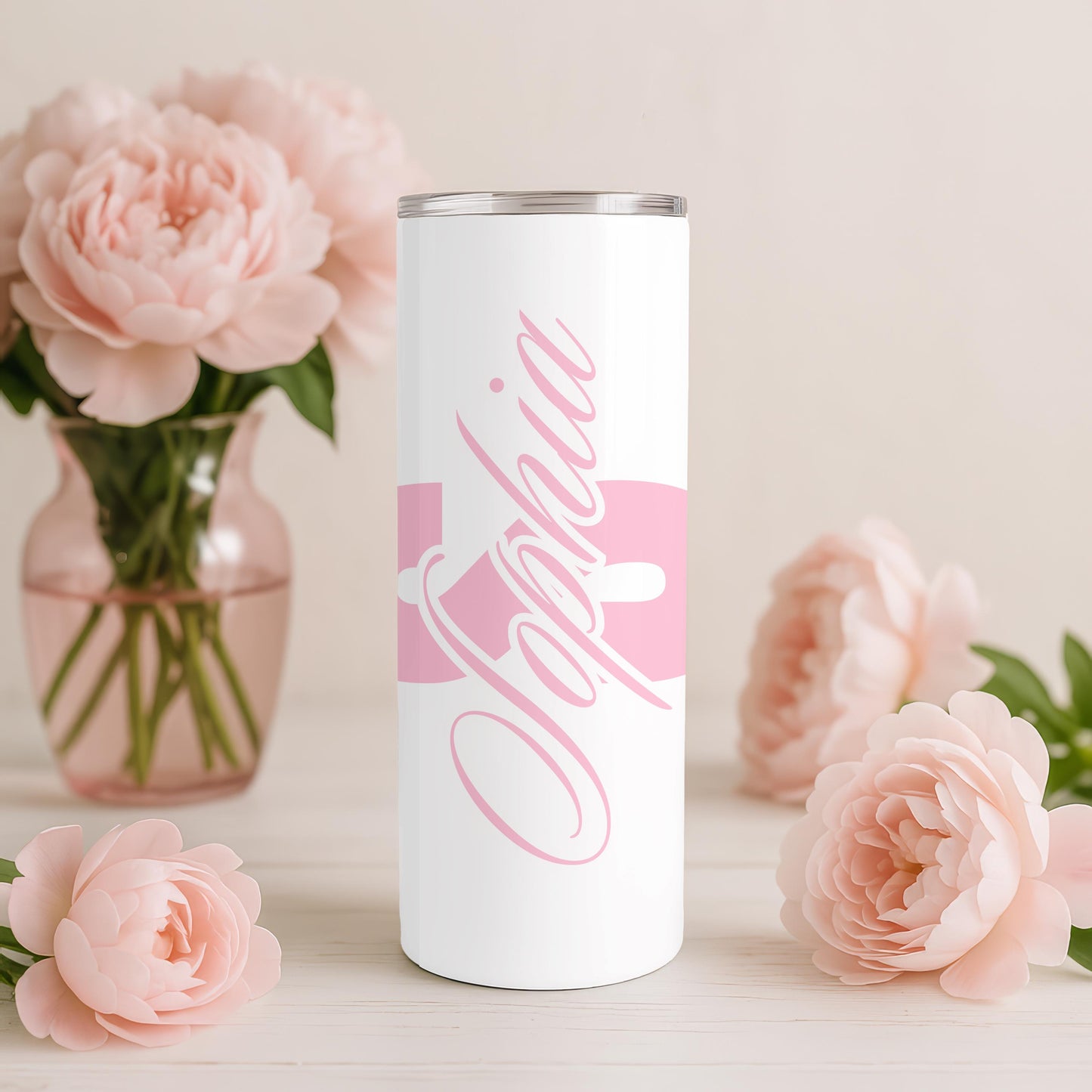 Personalized Custom Name: 20oz Tumbler, Travel Mug, Stainless Steel Cups, Insulated Bridesmaid Tumbler