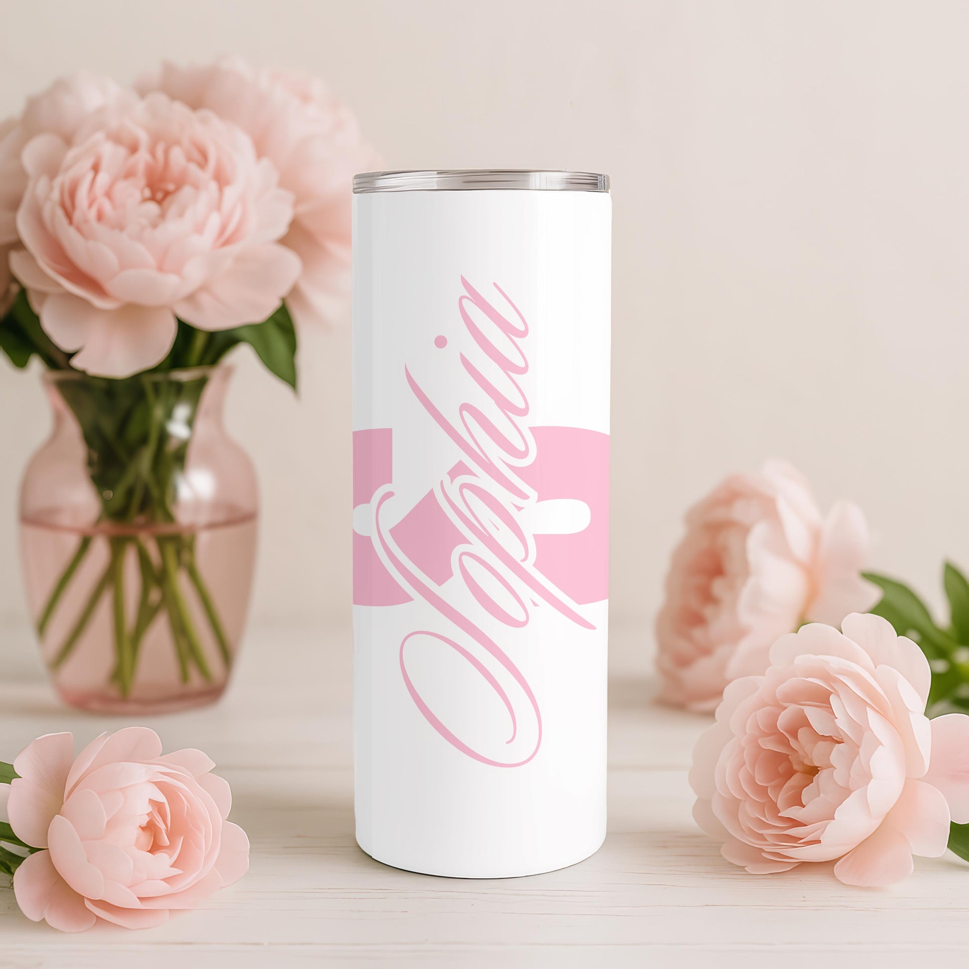 Personalized Custom Name: 20oz Tumbler, Travel Mug, Stainless Steel Cups, Insulated Bridesmaid Tumbler