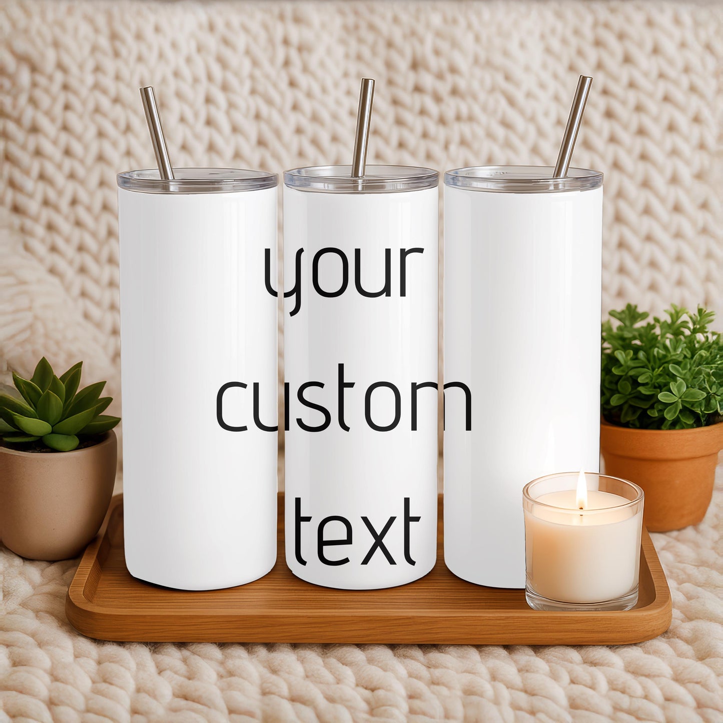 Custom 20oz Holiday Tumbler, Personalized Tumbler with Name, Girls Trip Gifts, Travel Mug for Women, Create Your Own Text Cup