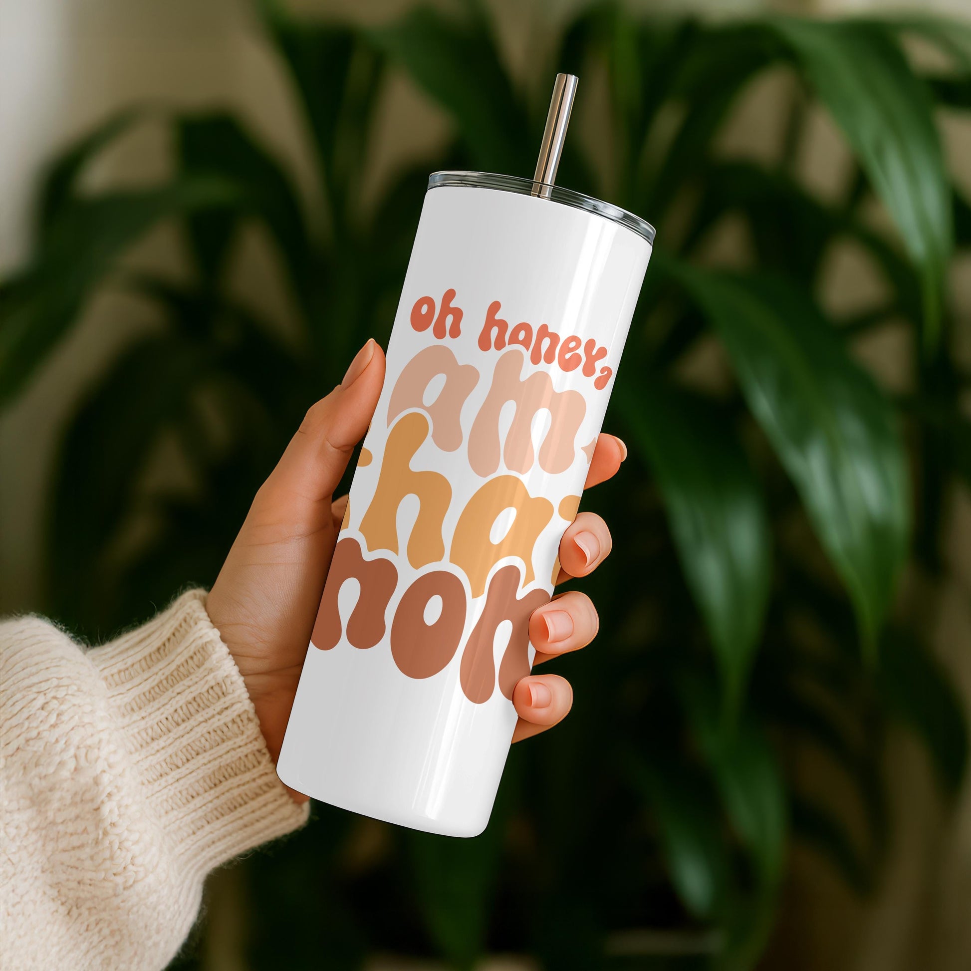 Retro Mama Tumbler, Funny Oh Honey I Am That Mom Cup, Aesthetic Mother's Day Gift, 20oz Skinny Travel Mug