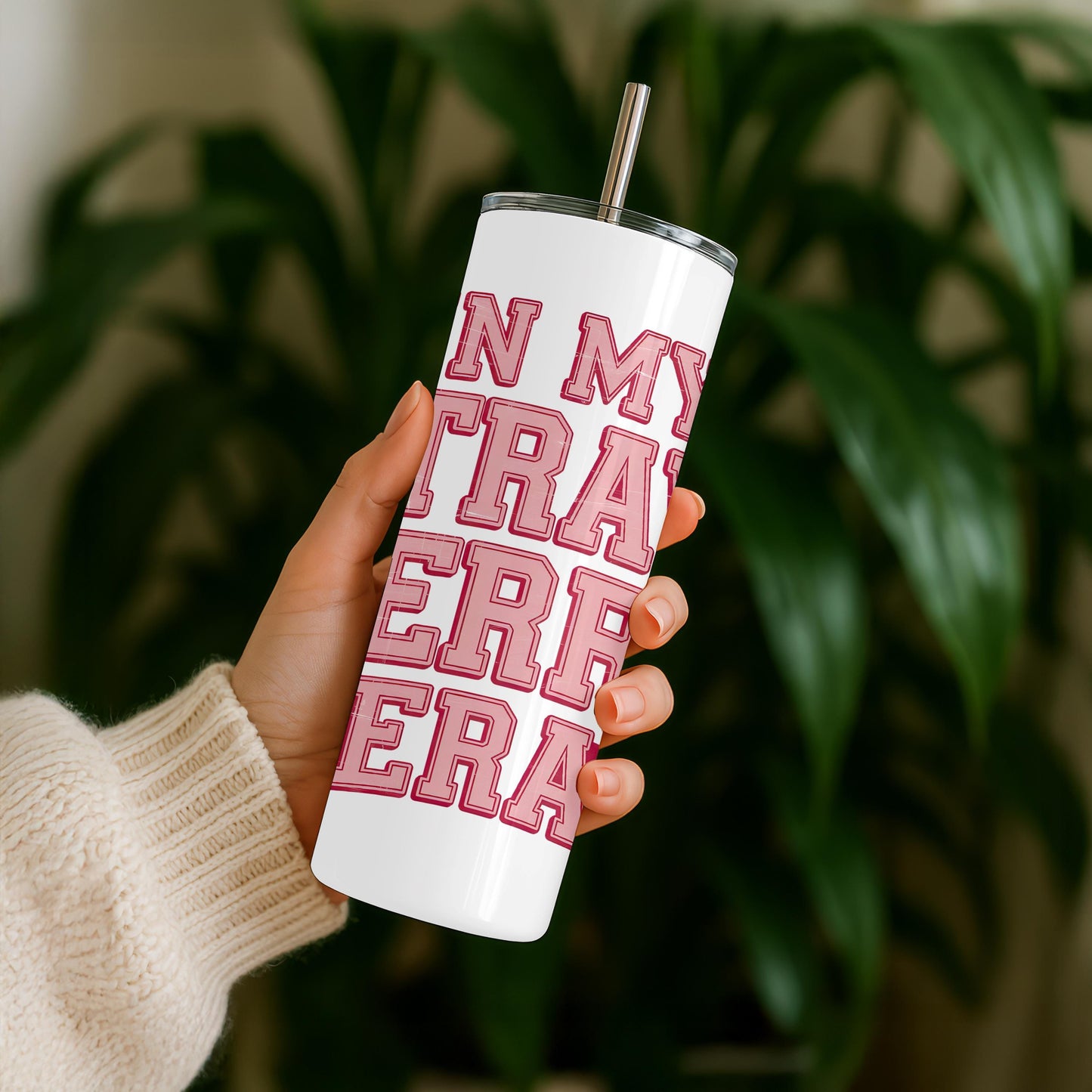 In My Strawberry Era Tumbler, Retro Fruit Aesthetic 20oz Skinny Tumbler, Cute Pink Strawberry Gift for Her, Trendy Travel Cup