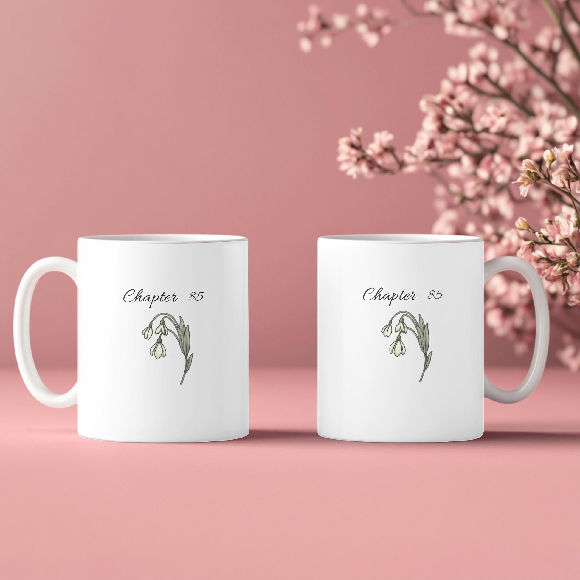 Chapter 85 Floral Birthday Mug, Custom Birth Month Flower Gift, Personalized 85th Birthday Cup, Birthday Gift for Her