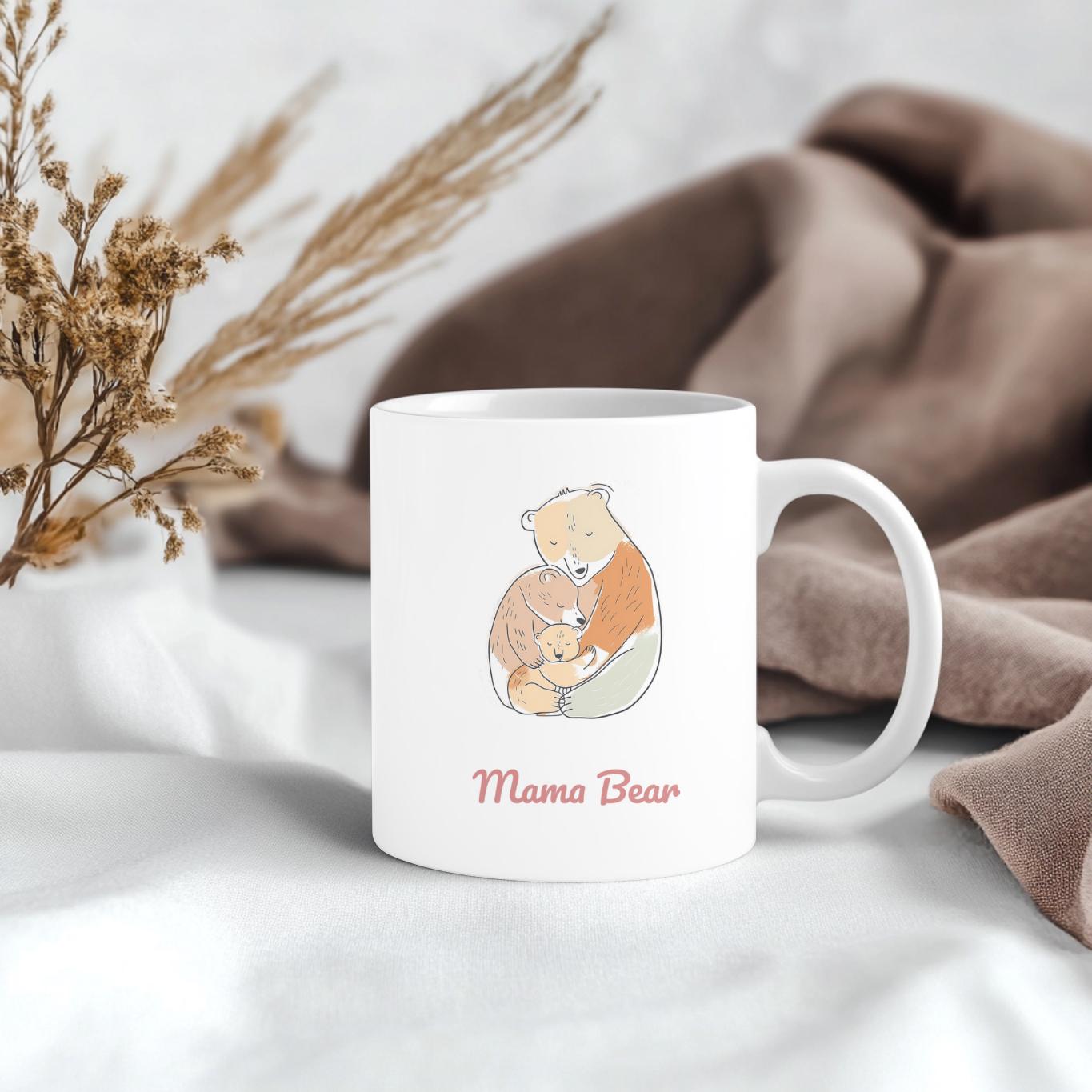 Mama Bear Mug Mother's Day Gift, Personalized Mother Definition Coffee Cup, Cute Mama Bear and Cub Mug, New Mom Gift