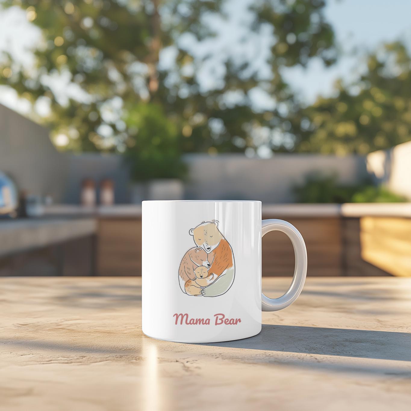 Mama Bear Mug Mother's Day Gift, Personalized Mother Definition Coffee Cup, Cute Mama Bear and Cub Mug, New Mom Gift