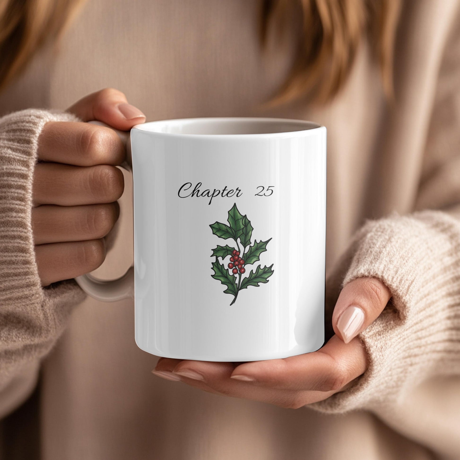 Chapter 25 Floral Birthday Mug, Custom Birth Month Flower Gift, Personalized 25th Birthday Cup, Birthday Gift for Her