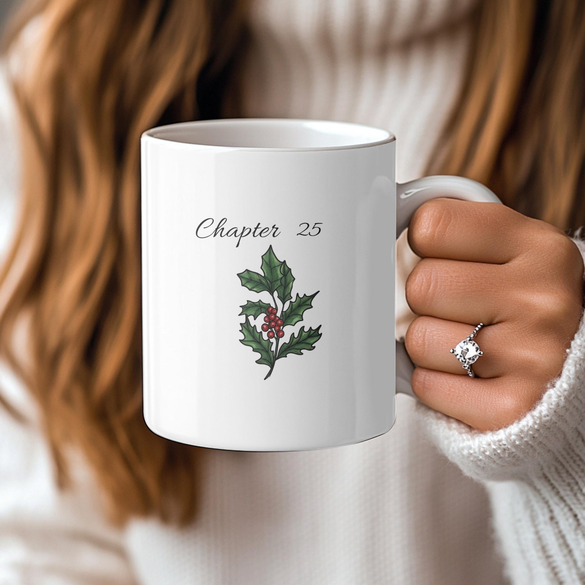 Chapter 25 Floral Birthday Mug, Custom Birth Month Flower Gift, Personalized 25th Birthday Cup, Birthday Gift for Her