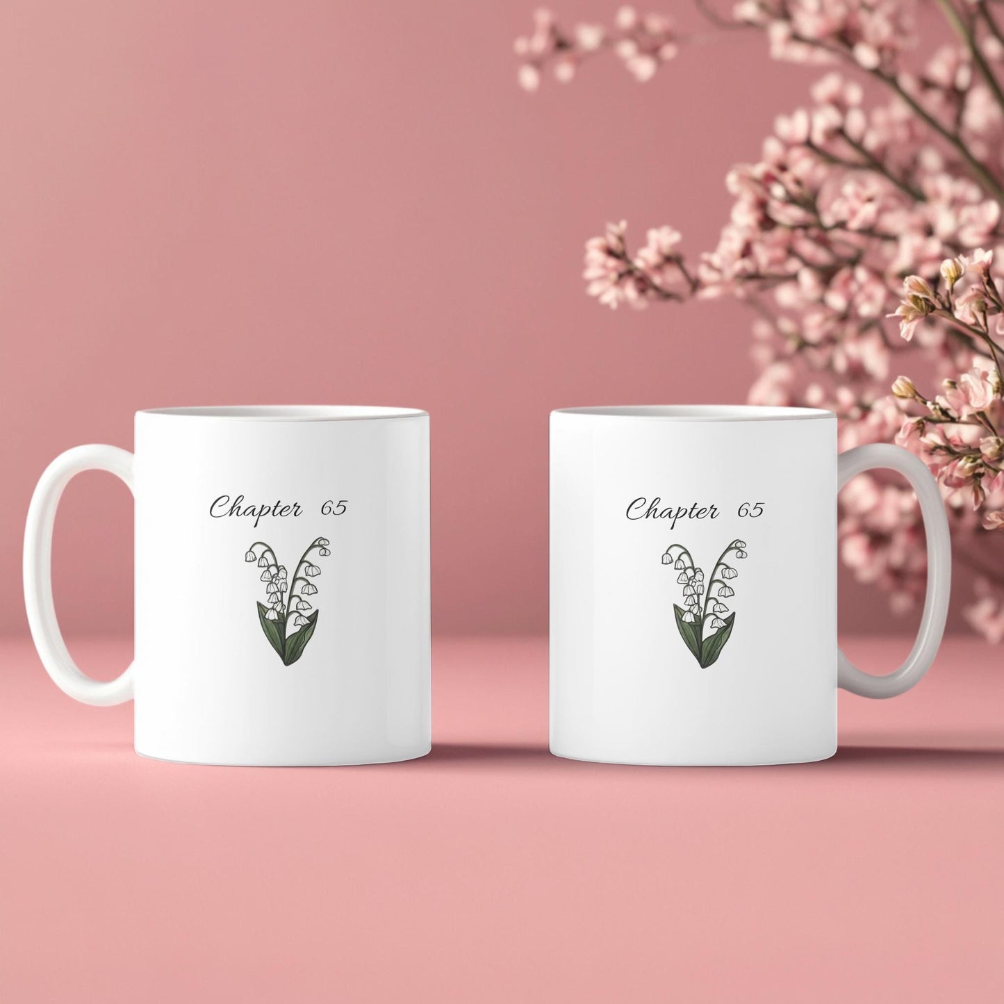 Chapter 65 Floral Birthday Mug, Custom Birth Month Flower Gift, Personalized 65th Birthday Cup, Birthday Gift for Her