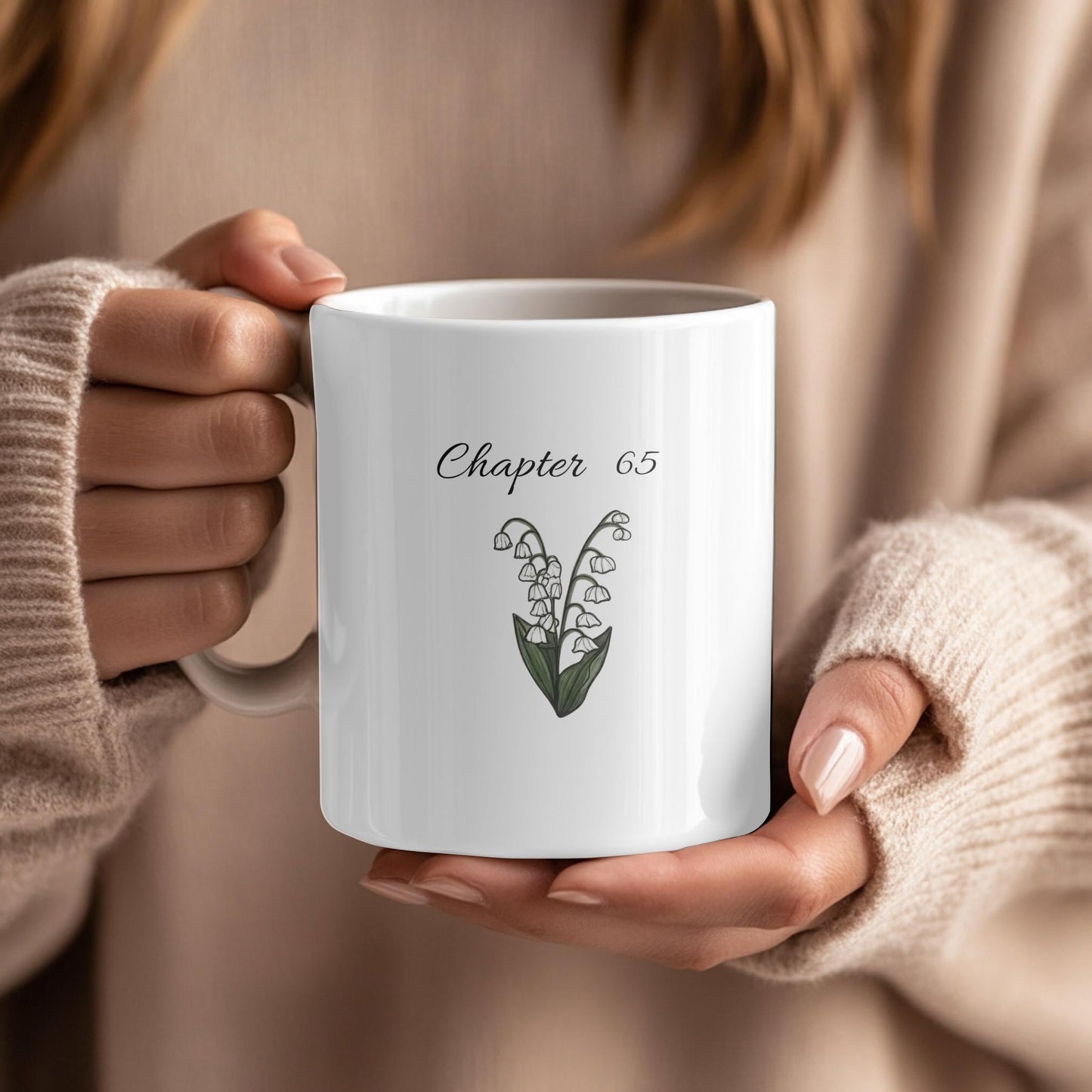Chapter 65 Floral Birthday Mug, Custom Birth Month Flower Gift, Personalized 65th Birthday Cup, Birthday Gift for Her