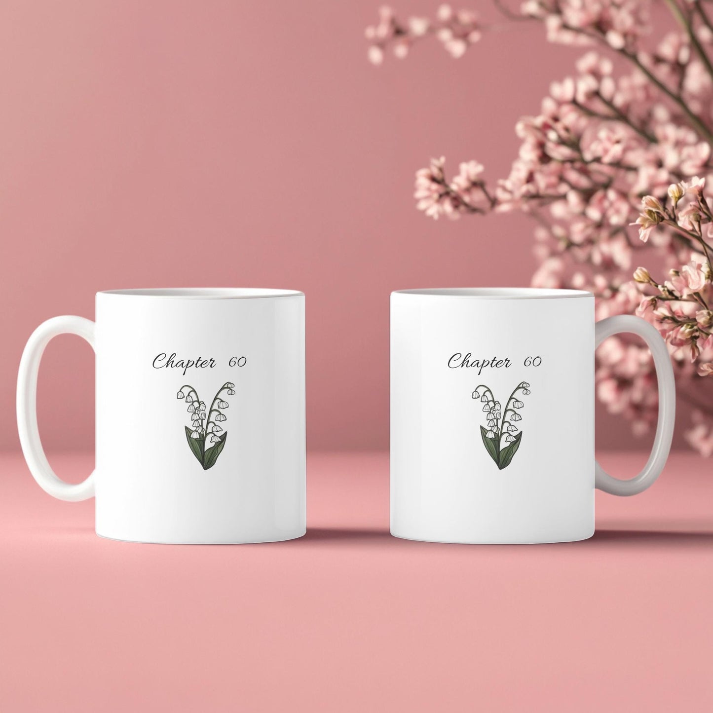 Chapter 60 Floral Birthday Mug, Custom Birth Month Flower Gift, Personalized 60th Birthday Cup, Birthday Gift for Her