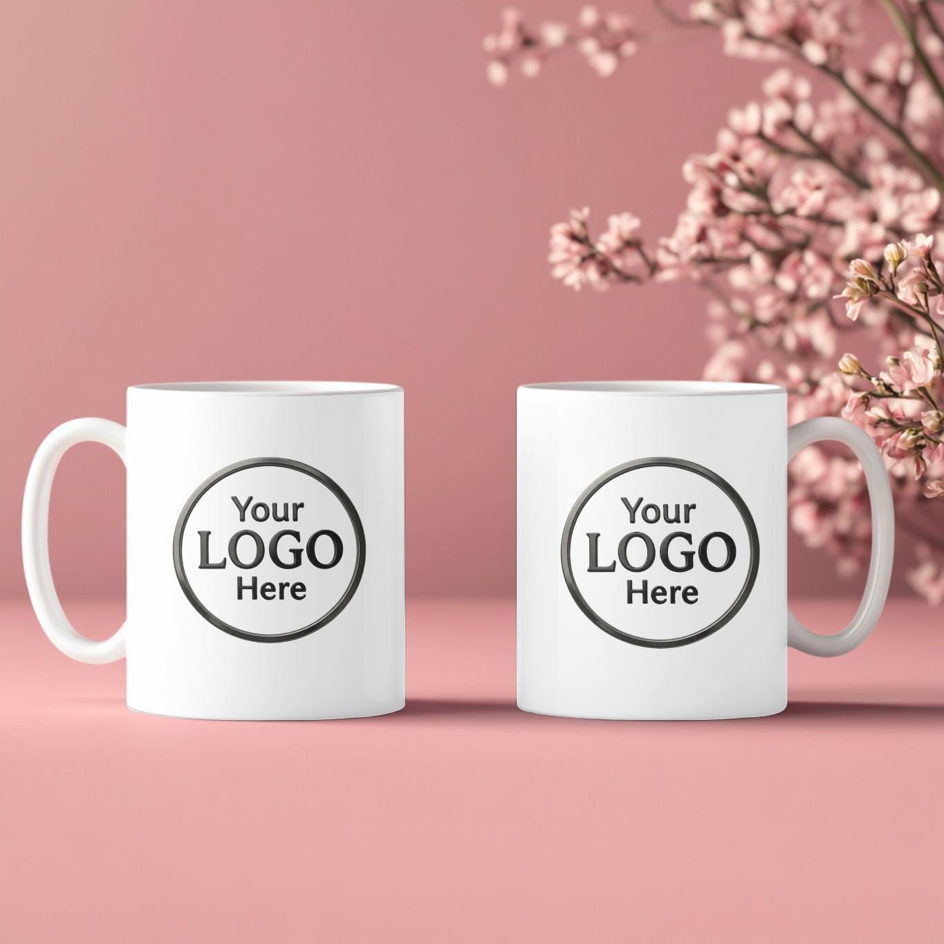 Custom Logo Coffee Mug, Engraved Logo Coffee Mug, Tea Cup, Ceramic Mug, Mug with Logo, Corporate Gift for Teams, Employee Gifts