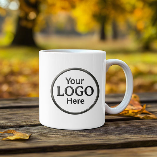 Custom Logo Coffee Mug, Engraved Logo Coffee Mug, Tea Cup, Ceramic Mug, Mug with Logo, Corporate Gift for Teams, Employee Gifts