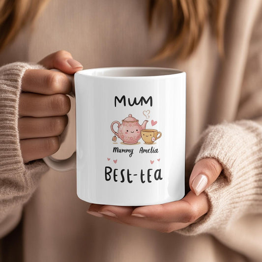 Mum, My Best-tea Mug - Funny Mum Birthday Gift, From Son, Daughter, Funny Best Mother Gift, Mother's Day