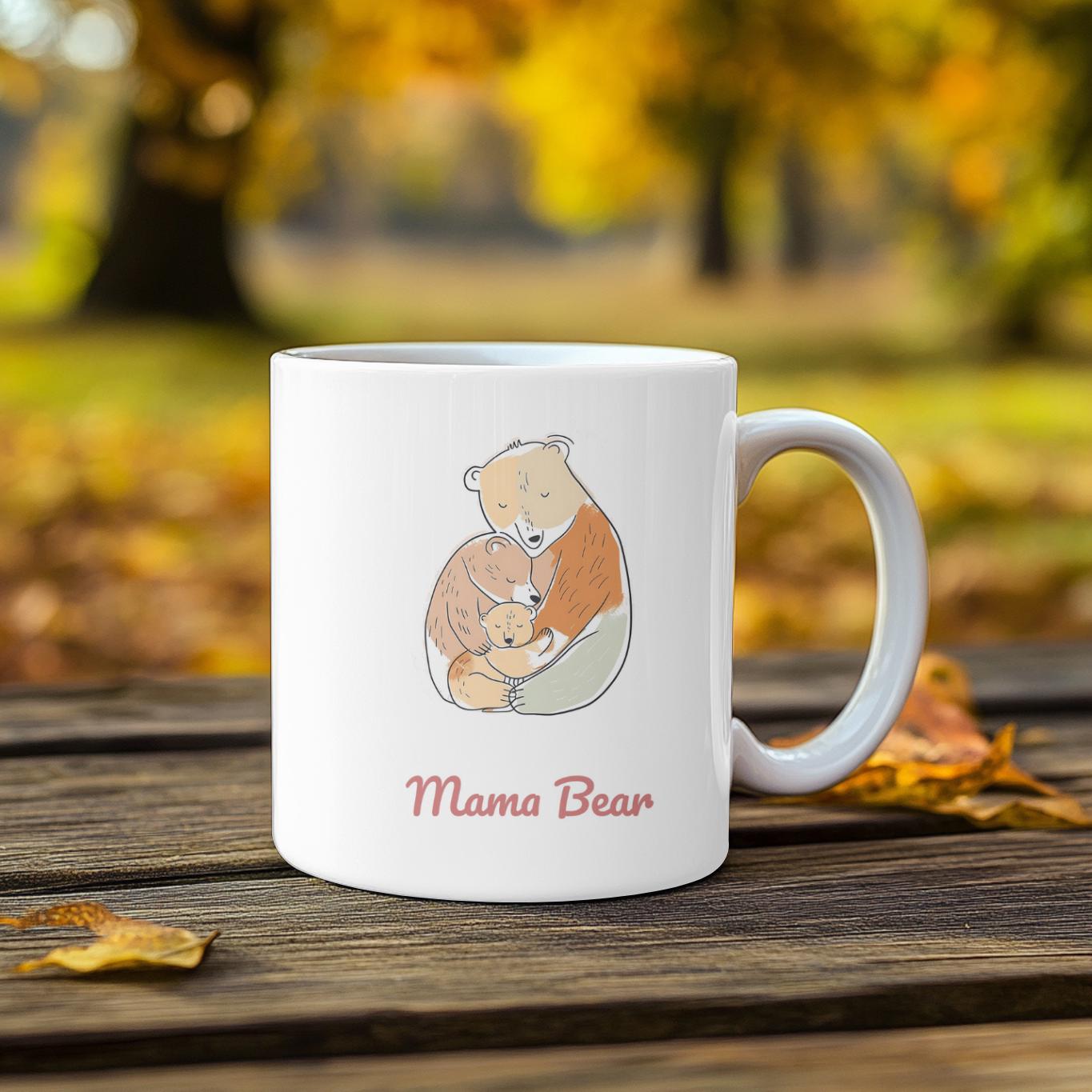 Mama Bear Mug Mother's Day Gift, Personalized Mother Definition Coffee Cup, Cute Mama Bear and Cub Mug, New Mom Gift
