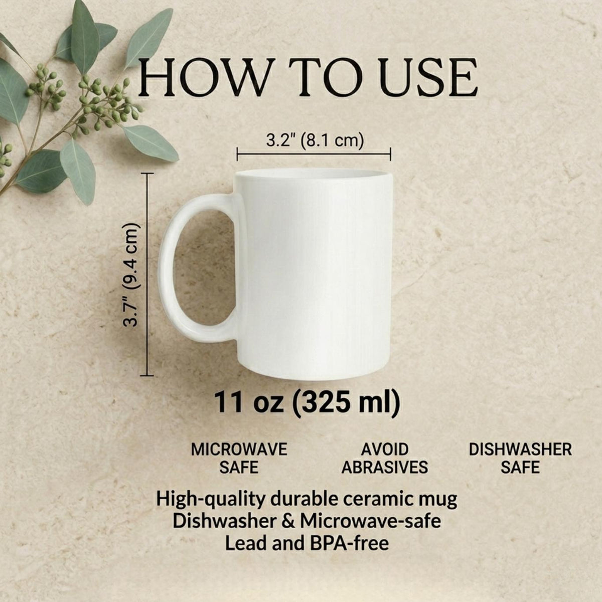 Personalized Mug with Your Text . Perfect Birthday, Anniversary, Valentine's, Christmas Gift for Him, Her, Corporate Clients and