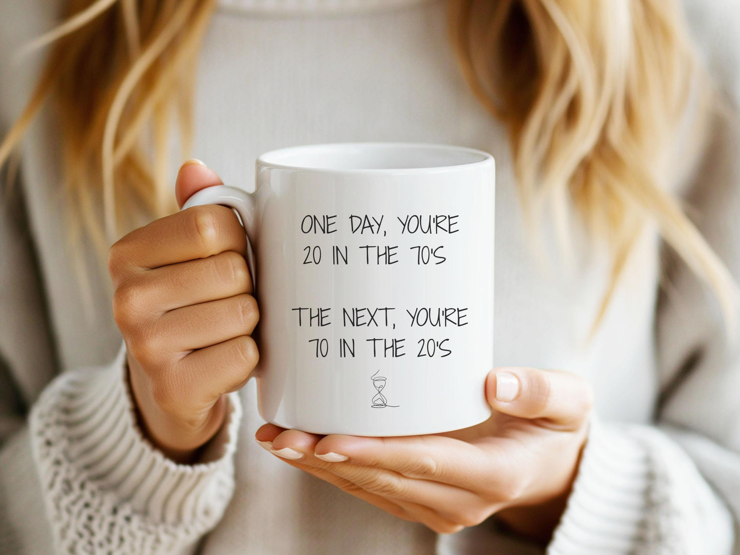 Personalized 70th Birthday Mug - Custom 70 Year Old Gift for Men Women - Funny Coffee Cup