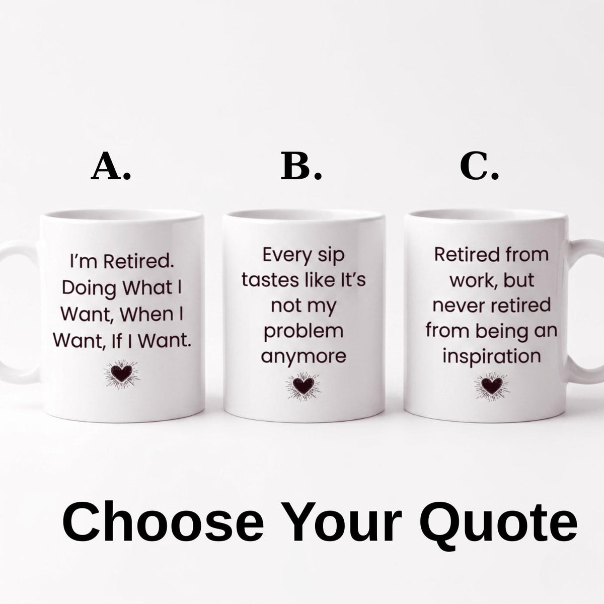 Personalized Retirement Mug - Custom Retired Gift for Women - Personalized Gift for Coworker or Boss
