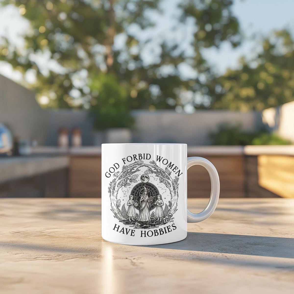 God Forbid Women Have Hobbies Mug | Witchy Gift for Her | Cottagecore Feminist Mug