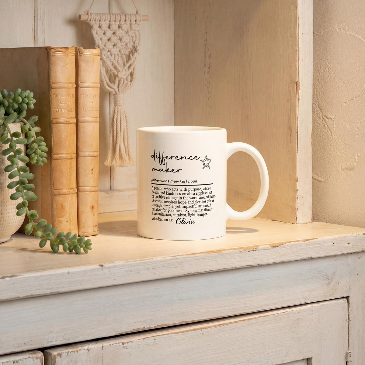 Personalised Difference Maker Mug, You Make a Difference Mug, Mentor Gift, Teacher Thank You Gift, Work Colleague Gift