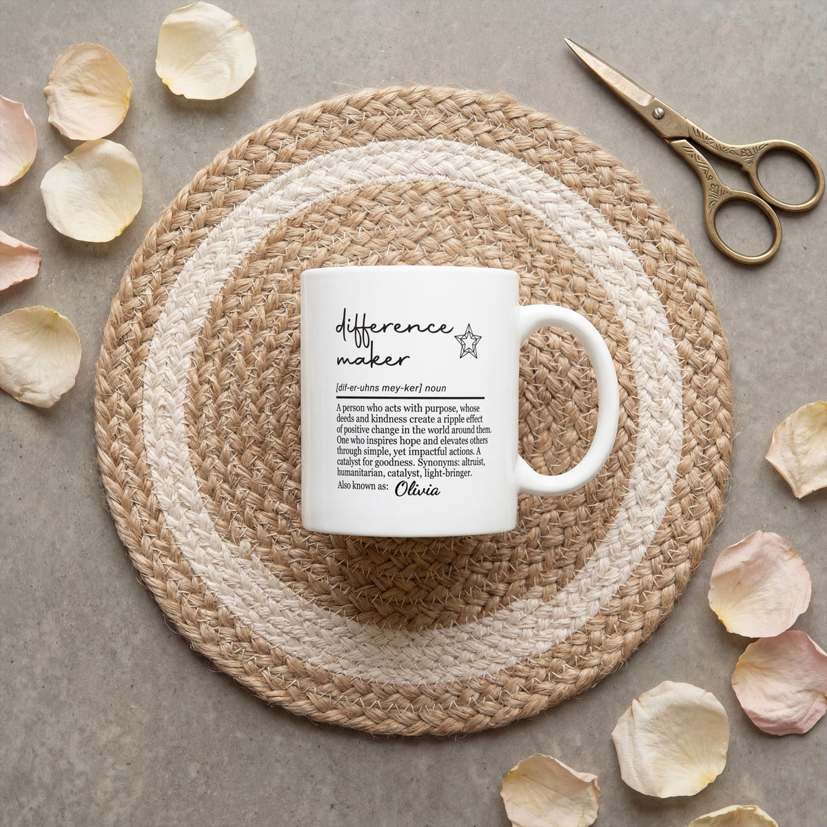 Personalised Difference Maker Mug, You Make a Difference Mug, Mentor Gift, Teacher Thank You Gift, Work Colleague Gift