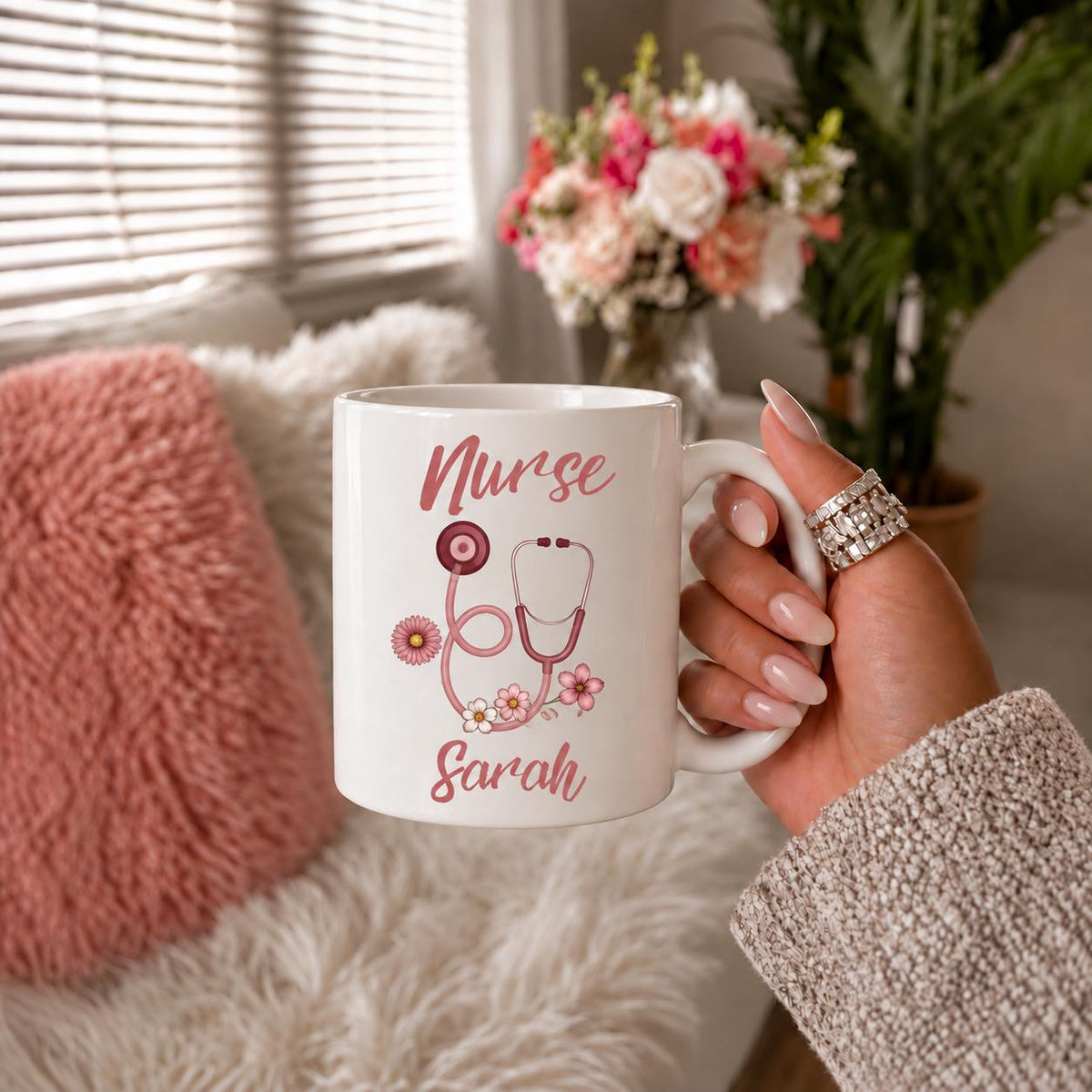 Personalised nurse mug with name , NHS nurse Thank you gift , New nurse present , Hospital Nurse gift , Medical student gift , Gift for her