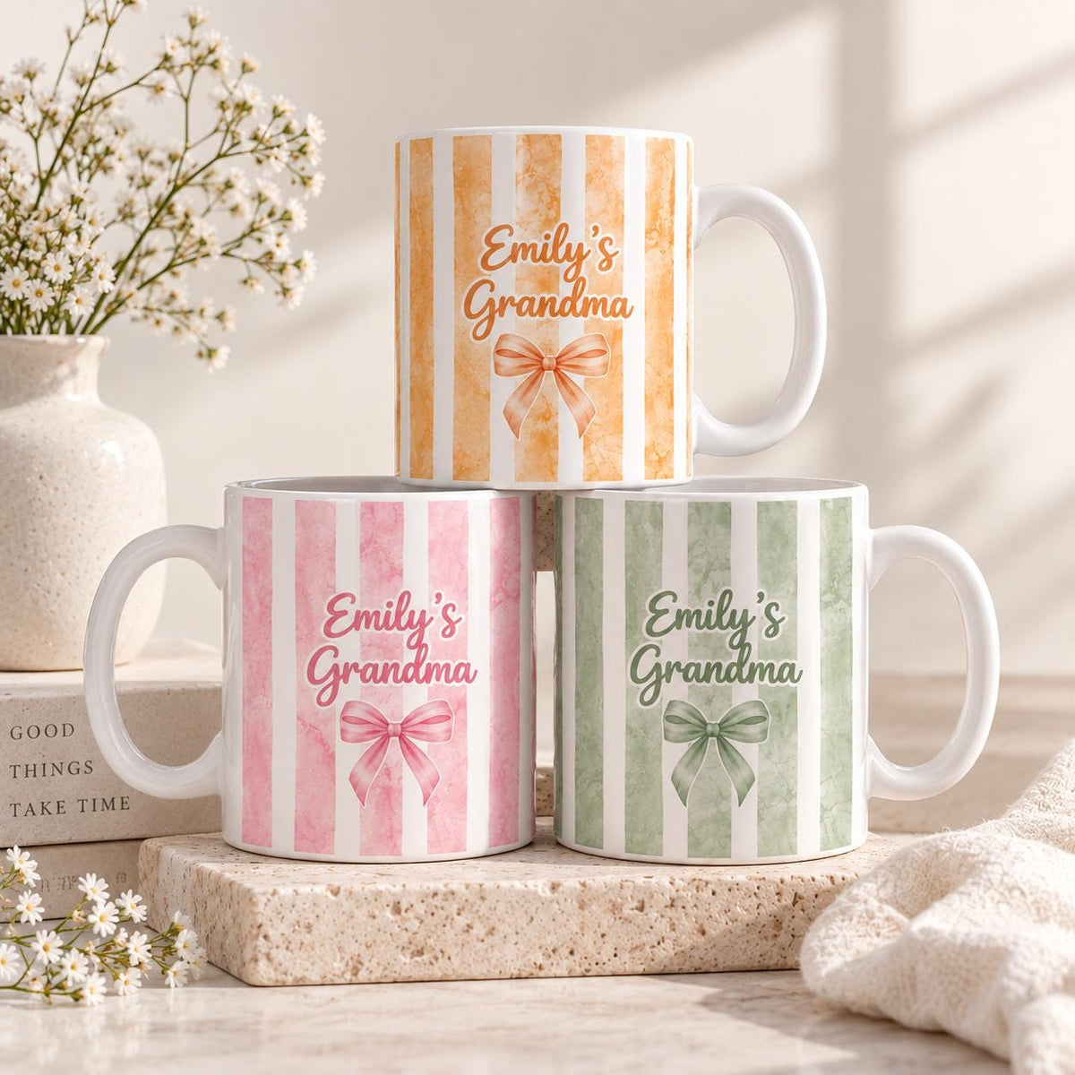 First Grandma Mug, Custom Grandma Gift, Grandmother Coffee Cup, Nana Coffee Cup, Grandchild Gift