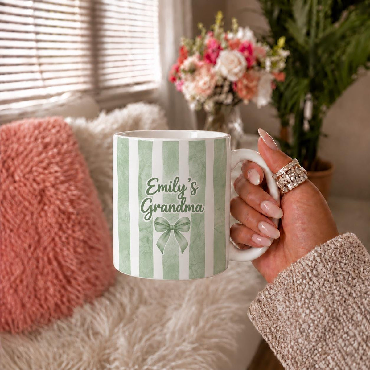 First Grandma Mug, Custom Grandma Gift, Grandmother Coffee Cup, Nana Coffee Cup, Grandchild Gift