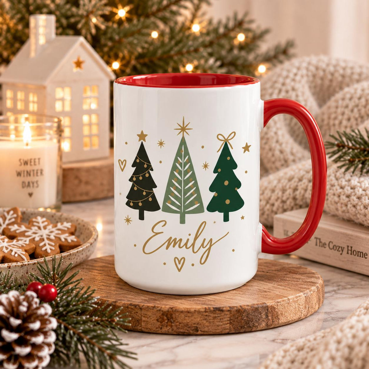 Personalized Christmas Mug, Custom Name Hot Cocoa Mug, Christmas Gift, Christmas Coffee Mug, Festive Holiday Mug, Winter Gift