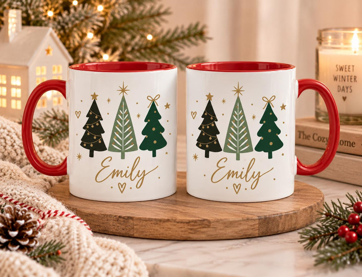 Personalized Christmas Mug, Custom Name Hot Cocoa Mug, Christmas Gift, Christmas Coffee Mug, Festive Holiday Mug, Winter Gift