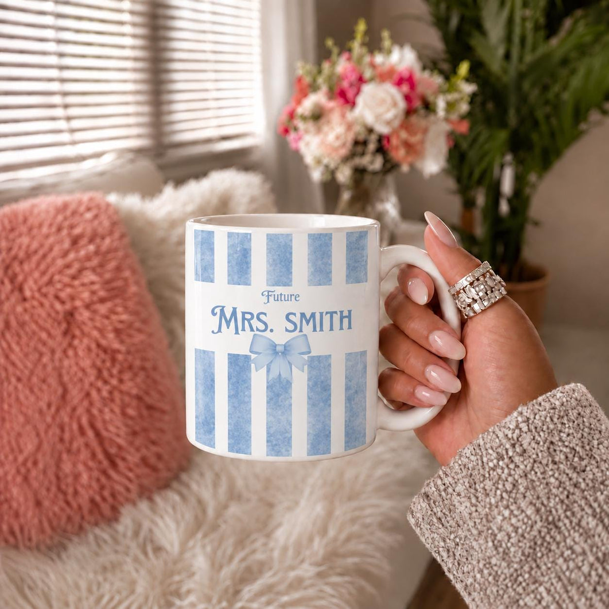 Personalized Future Mrs Mug, Bride to Be Gift, Engagement Gift for Her, Engaged Mug, Bridal Shower Gift, Future Wife Coffee Cup