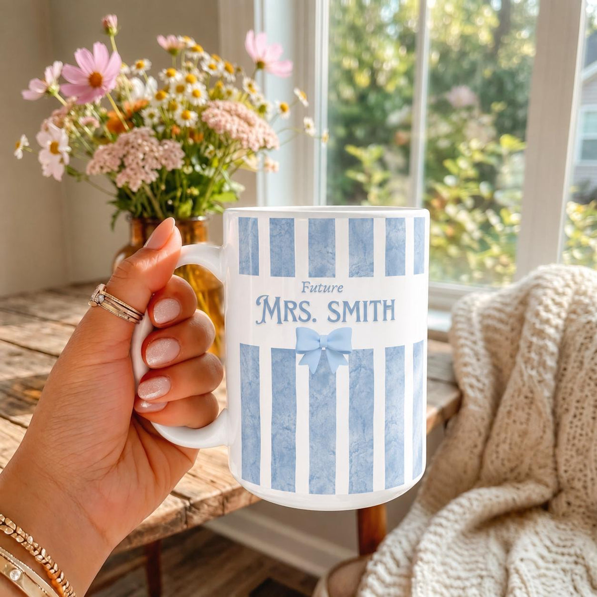 Personalized Future Mrs Mug, Bride to Be Gift, Engagement Gift for Her, Engaged Mug, Bridal Shower Gift, Future Wife Coffee Cup