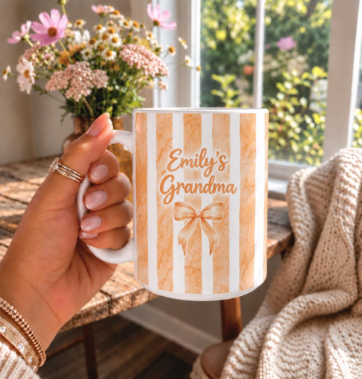 First Grandma Mug, Custom Grandma Gift, Grandmother Coffee Cup, Nana Coffee Cup, Grandchild Gift