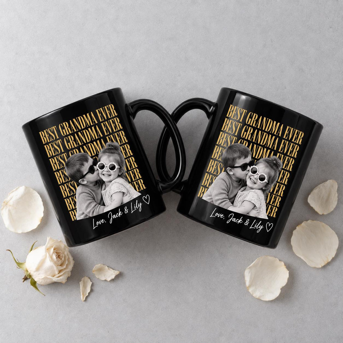 Personalized Vintage Photo Grandma Mug, Custom Retro Grandma Gift, Best Grandma Ever Mug, Grandmother Coffee Cup