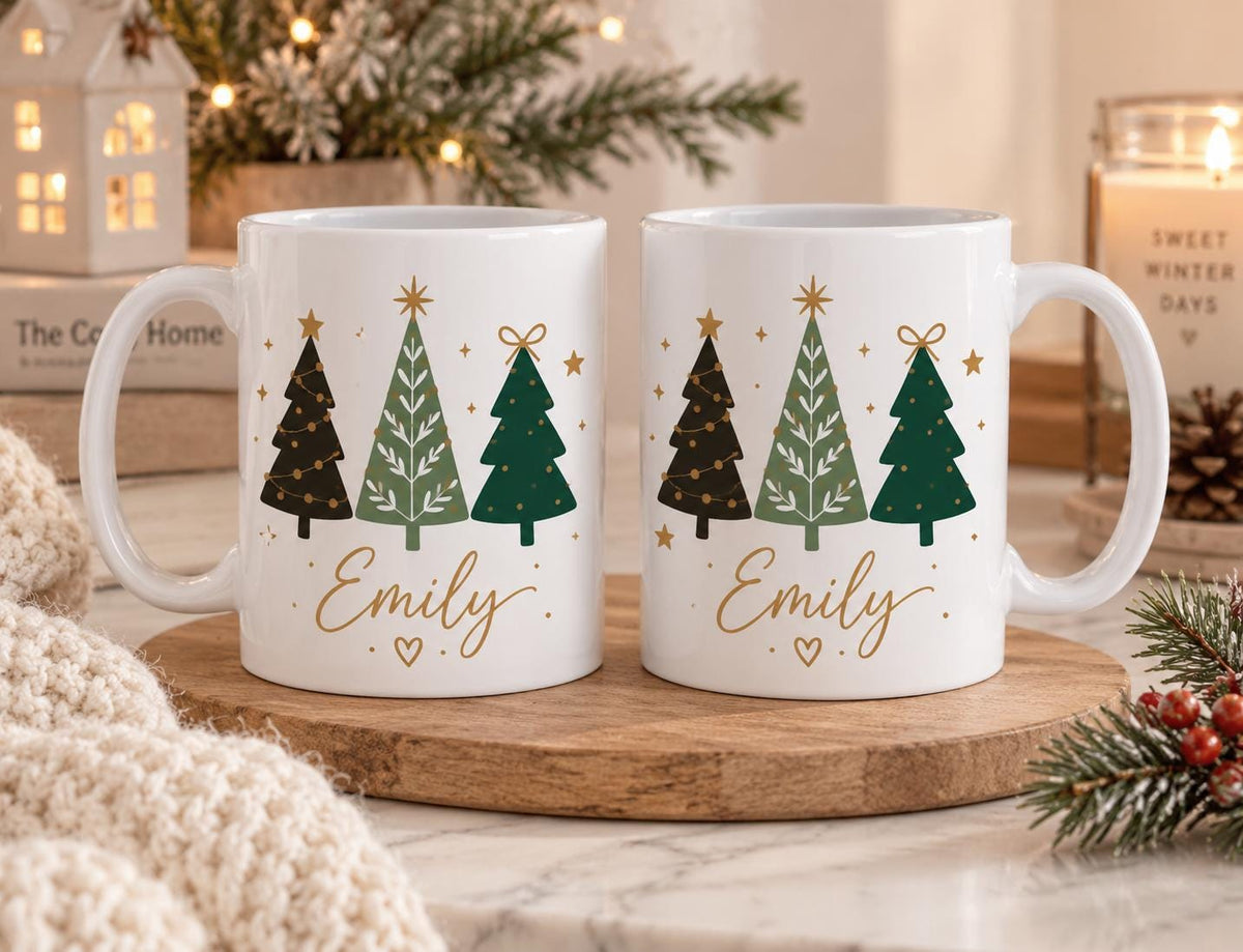 Personalized Christmas Mug, Custom Name Hot Cocoa Mug, Christmas Gift, Christmas Coffee Mug, Festive Holiday Mug, Winter Gift