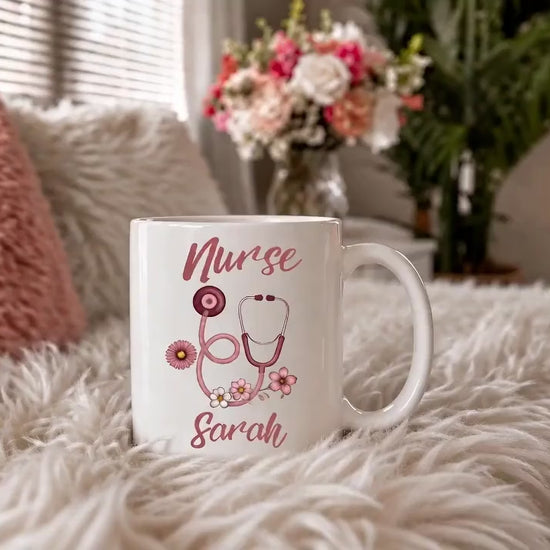 Personalised nurse mug with name , NHS nurse Thank you gift , New nurse present , Hospital Nurse gift , Medical student gift , Gift for her